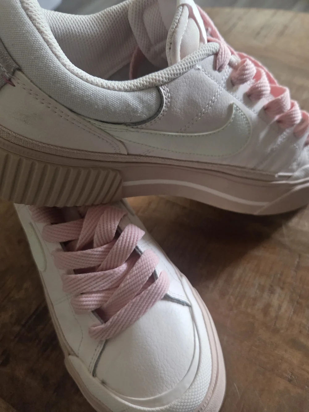 Nike Court Legacy Lift Platform Sneakers Pink White Women’s Size 9